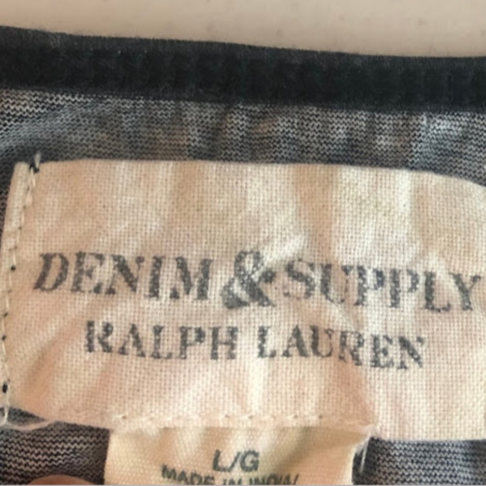 Ralph Lauren Denim & Supply Navy Ivory Stripe Maxi - Picture 6 of 6